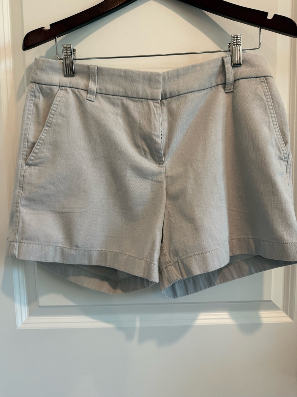 J. Crew Light Gray Cotton-Blend Bermuda Shorts